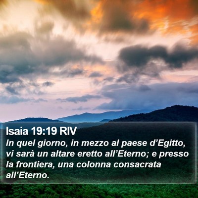 Isaia 19:19 RIV Bible Verse Image