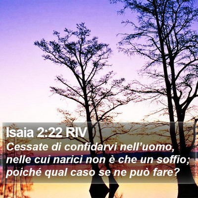 Isaia 2:22 RIV Bible Verse Image