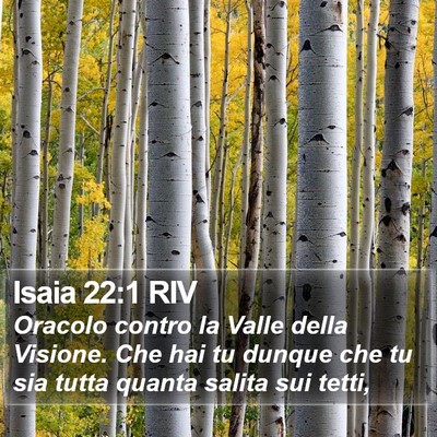 Isaia 22:1 RIV Bible Verse Image