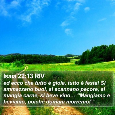 Isaia 22:13 RIV Bible Verse Image