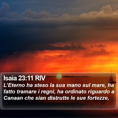 Isaia 23:11 RIV Bible Verse Image