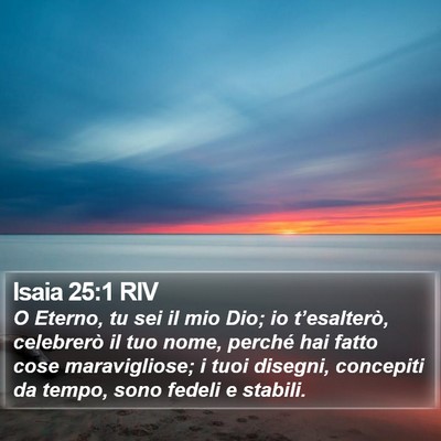 Isaia 25:1 RIV Bible Verse Image