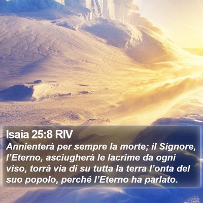 Isaia 25:8 RIV Bible Verse Image