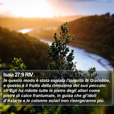 Isaia 27:9 RIV Bible Verse Image