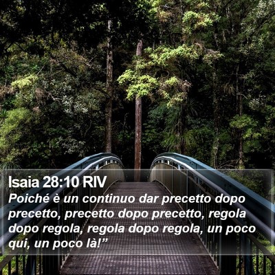 Isaia 28:10 RIV Bible Verse Image