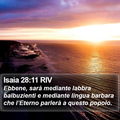 Isaia 28:11 RIV Bible Verse Image