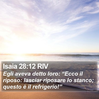 Isaia 28:12 RIV Bible Verse Image