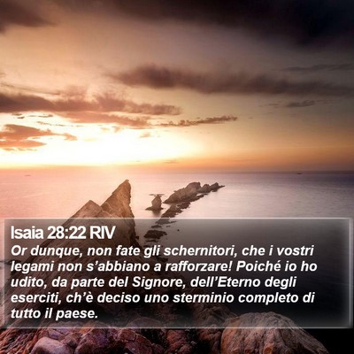 Isaia 28:22 RIV Bible Verse Image