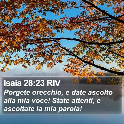 Isaia 28:23 RIV Bible Verse Image