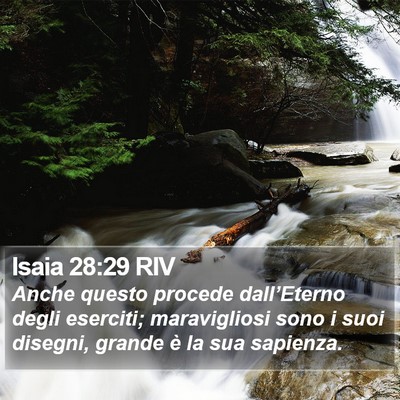 Isaia 28:29 RIV Bible Verse Image