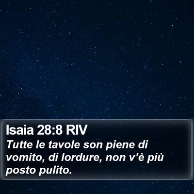 Isaia 28:8 RIV Bible Verse Image