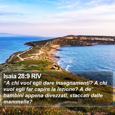 Isaia 28:9 RIV Bible Verse Image