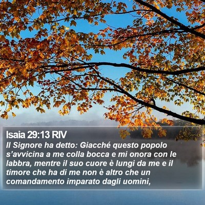 Isaia 29:13 RIV Bible Verse Image