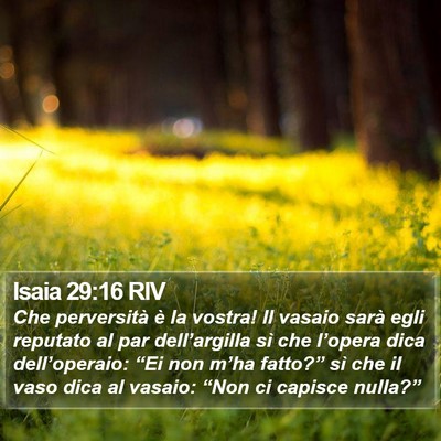 Isaia 29:16 RIV Bible Verse Image