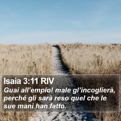 Isaia 3:11 RIV Bible Verse Image