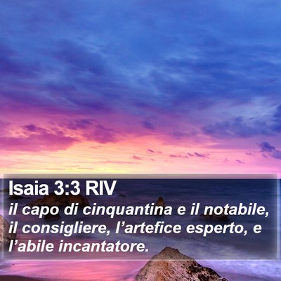 Isaia 3:3 RIV Bible Verse Image