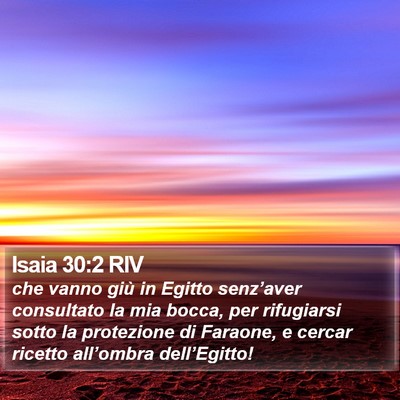 Isaia 30:2 RIV Bible Verse Image