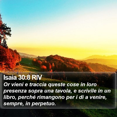 Isaia 30:8 RIV Bible Verse Image