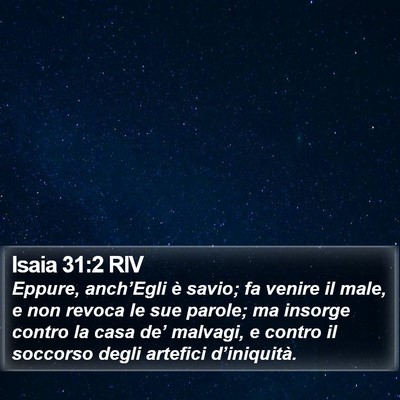 Isaia 31:2 RIV Bible Verse Image