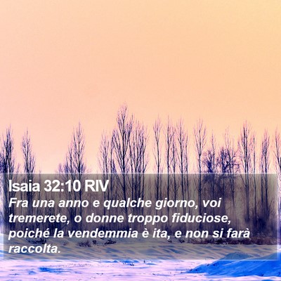Isaia 32:10 RIV Bible Verse Image