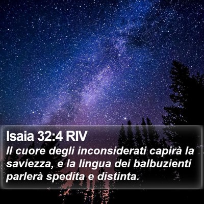 Isaia 32:4 RIV Bible Verse Image