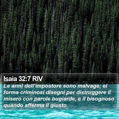 Isaia 32:7 RIV Bible Verse Image