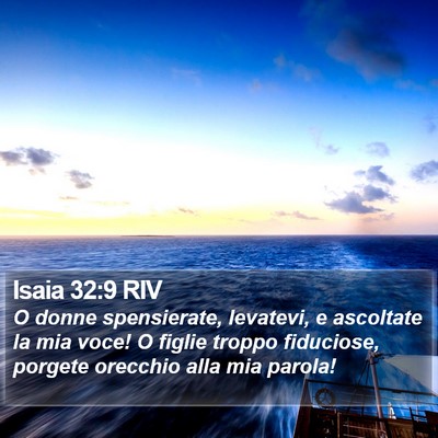 Isaia 32:9 RIV Bible Verse Image