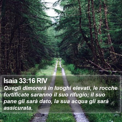 Isaia 33:16 RIV Bible Verse Image