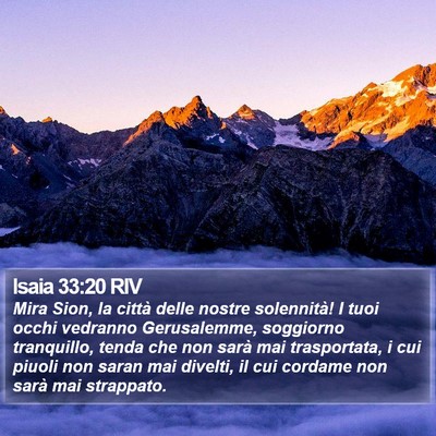 Isaia 33:20 RIV Bible Verse Image