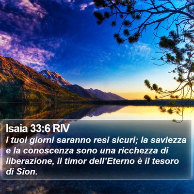 Isaia 33:6 RIV Bible Verse Image