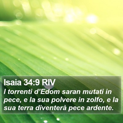 Isaia 34:9 RIV Bible Verse Image