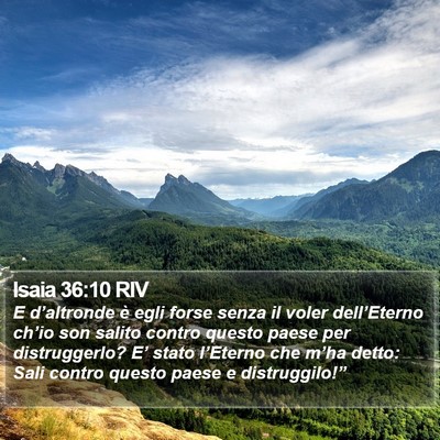 Isaia 36:10 RIV Bible Verse Image