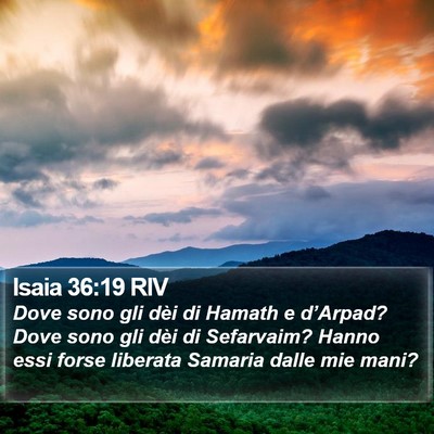 Isaia 36:19 RIV Bible Verse Image