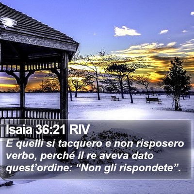 Isaia 36:21 RIV Bible Verse Image