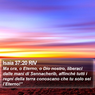 Isaia 37:20 RIV Bible Verse Image
