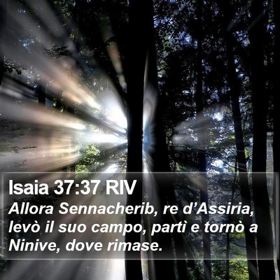 Isaia 37:37 RIV Bible Verse Image