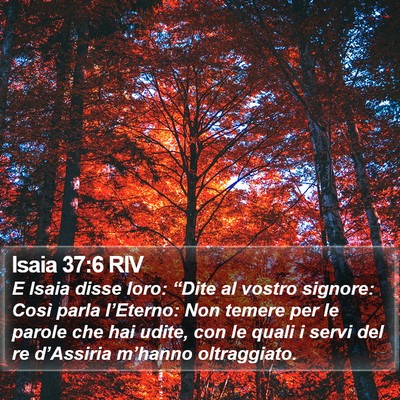 Isaia 37:6 RIV Bible Verse Image