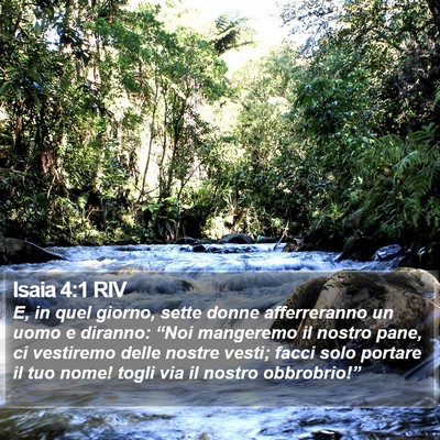 Isaia 4:1 RIV Bible Verse Image