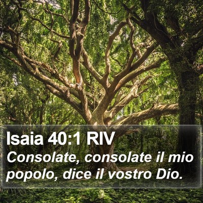 Isaia 40:1 RIV Bible Verse Image