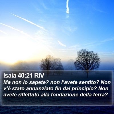 Isaia 40:21 RIV Bible Verse Image