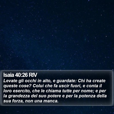 Isaia 40:26 RIV Bible Verse Image