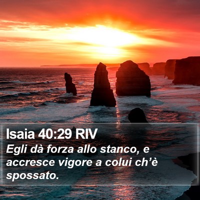 Isaia 40:29 RIV Bible Verse Image