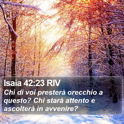 Isaia 42:23 RIV Bible Verse Image