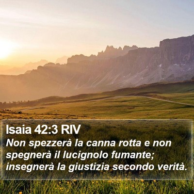 Isaia 42:3 RIV Bible Verse Image