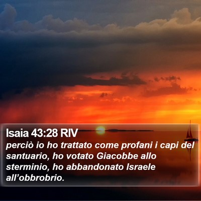 Isaia 43:28 RIV Bible Verse Image
