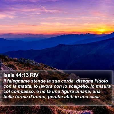 Isaia 44:13 RIV Bible Verse Image