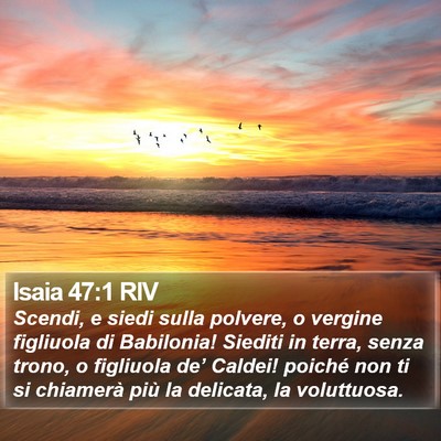 Isaia 47:1 RIV Bible Verse Image