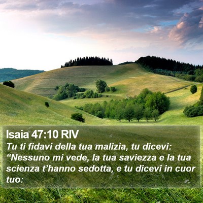 Isaia 47:10 RIV Bible Verse Image