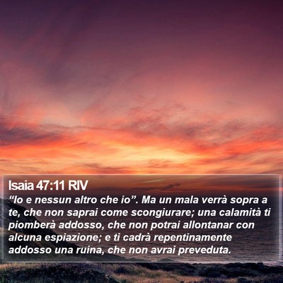 Isaia 47:11 RIV Bible Verse Image
