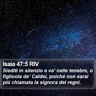Isaia 47:5 RIV Bible Verse Image